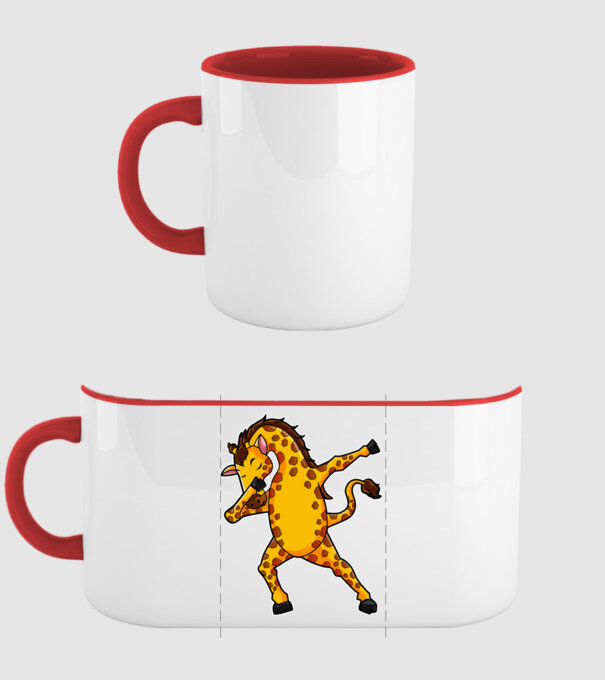 Girafă DAB model roșu pe tricou