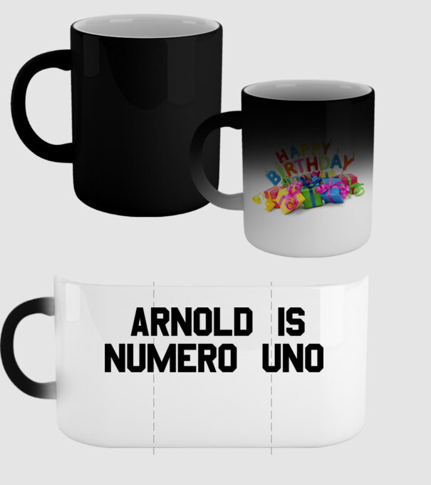 Arnold is Numero Uno model negru pe tricou