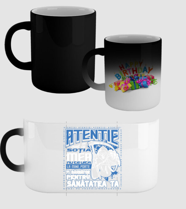 Atenție Am venit cu soția mea model negru pe tricou