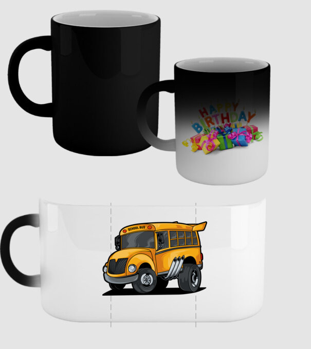 Autobuze model negru pe tricou