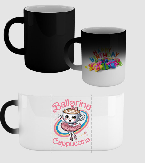 Ballerina Cappuccina model negru pe tricou