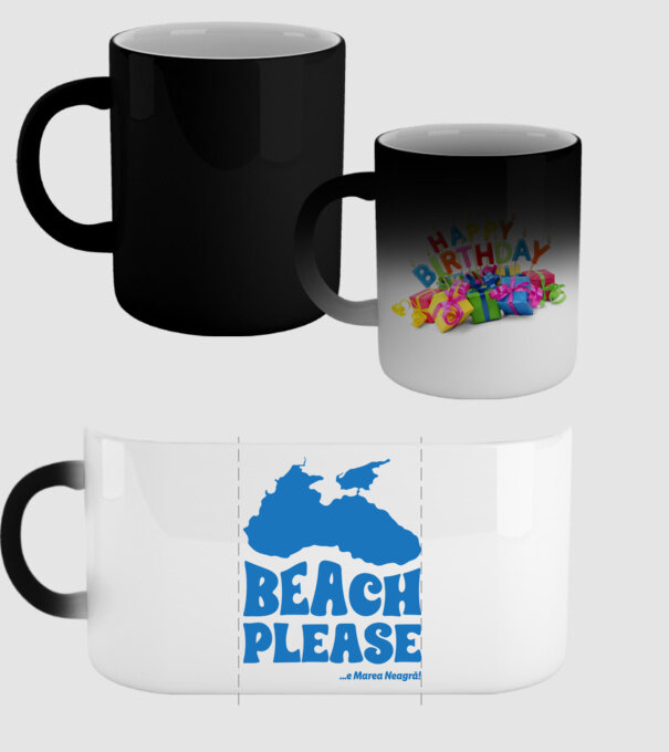 Beach please, e Marea Neagră! model negru pe tricou