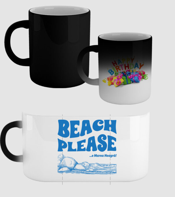 Beach please, e Marea Neagră! model negru pe tricou