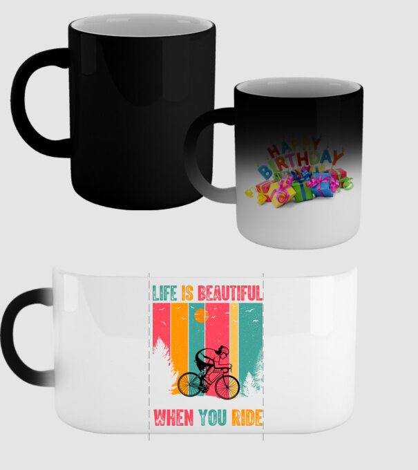 Beautiful ride model negru pe tricou