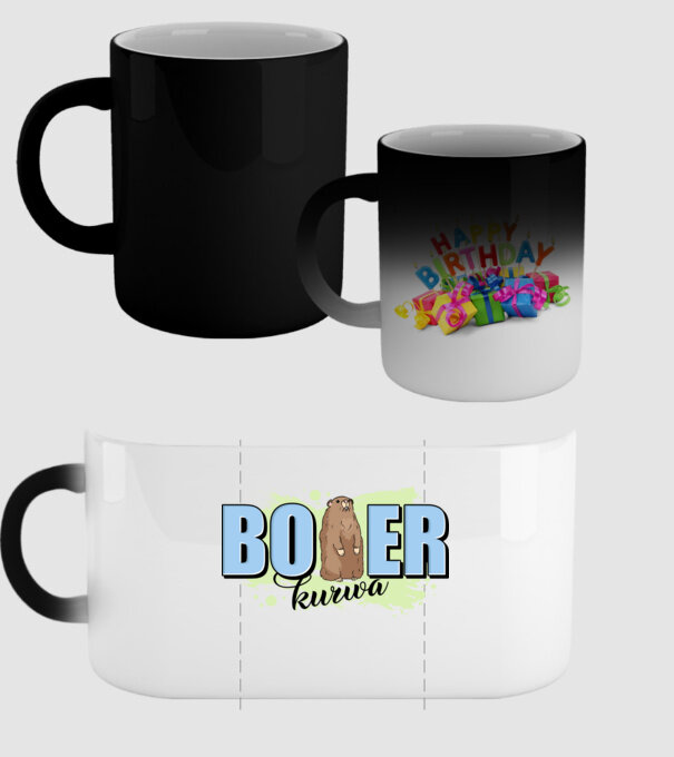 Bober Kurwa model negru pe tricou