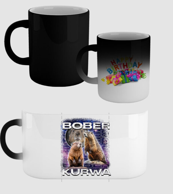 Bóber Kurwa universe model negru pe tricou