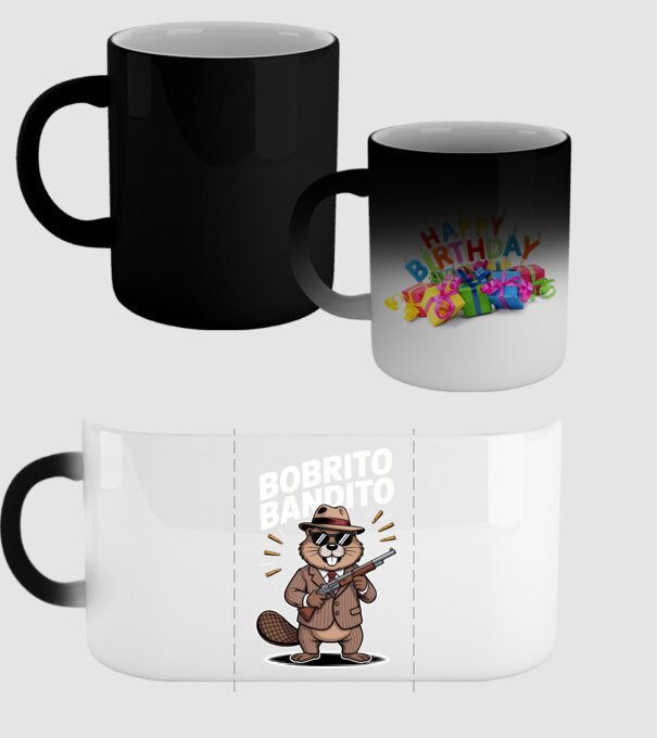 Bobrito Bandito model negru pe tricou