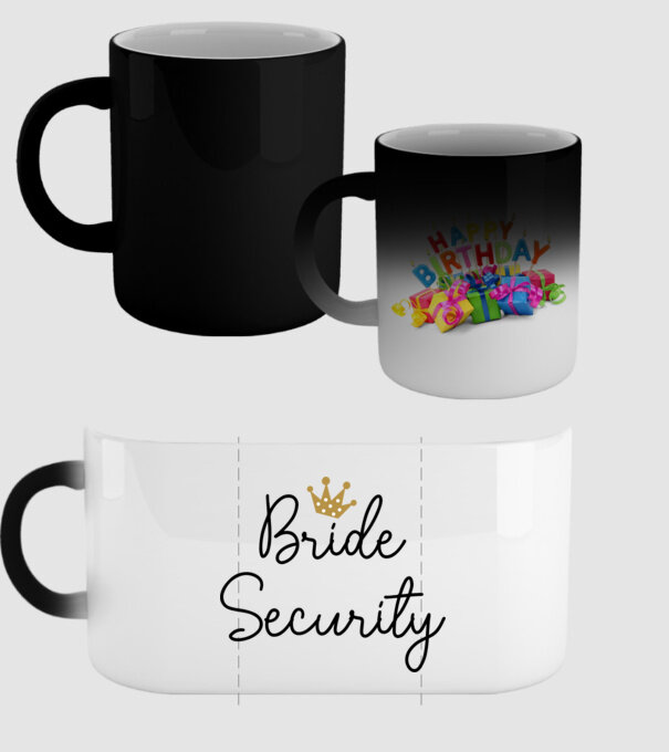 Bride Security model negru pe tricou