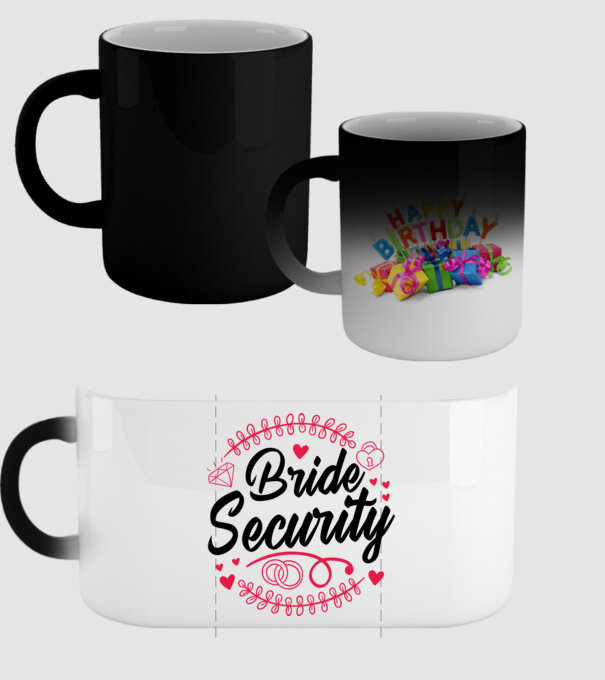 Bride Security model negru pe tricou