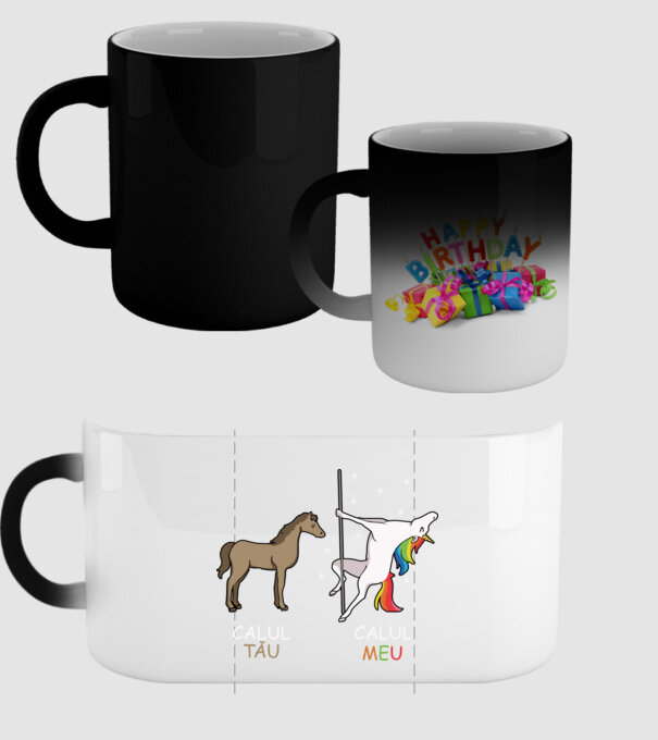 calul tău - calul meu model negru pe tricou