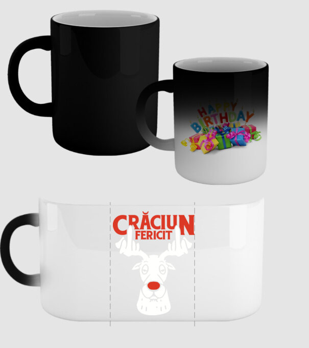 Căprioară de Crăciun antisocială model negru pe tricou