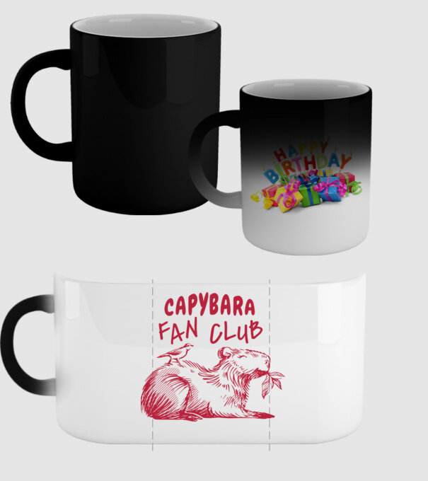 Capybara fan club model negru pe tricou