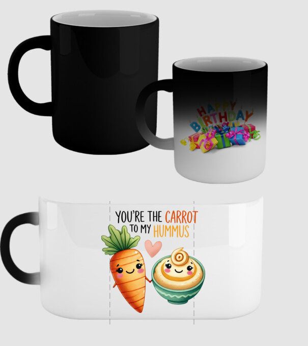 Carrot to my Hummus model negru pe tricou