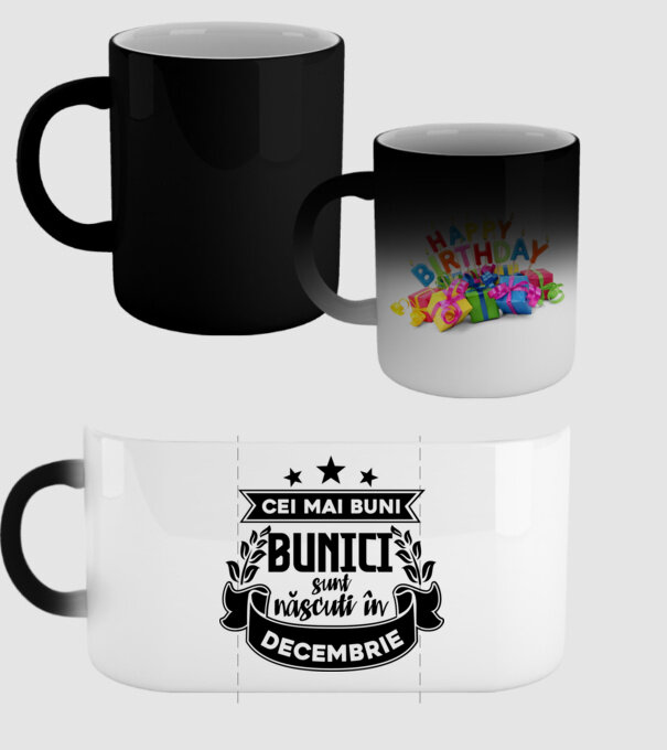 Cei mai BUNI BUNICI sunt născuți în decembrie model negru pe tricou