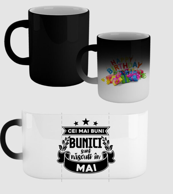 Cei mai BUNI BUNICI sunt născuți în Mai model negru pe tricou