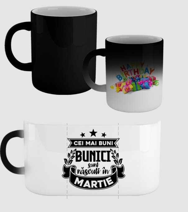 Cei mai BUNI BUNICI sunt născuți în Martie model negru pe tricou