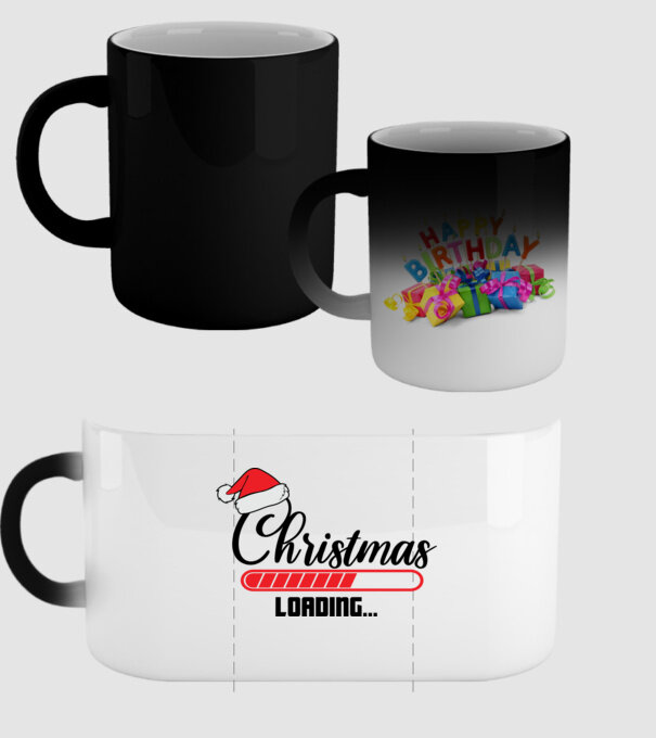 Christmas is loading model negru pe tricou