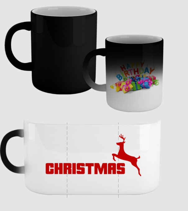 Christmas logo model negru pe tricou