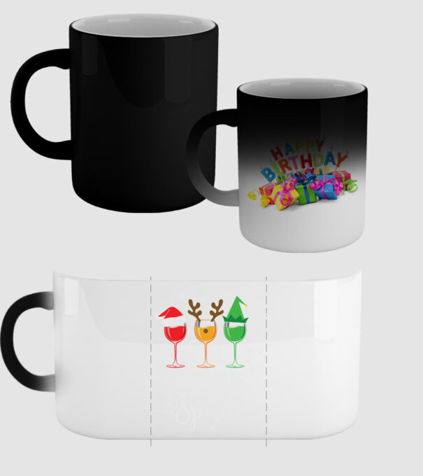 Christmas spirit wine model negru pe tricou
