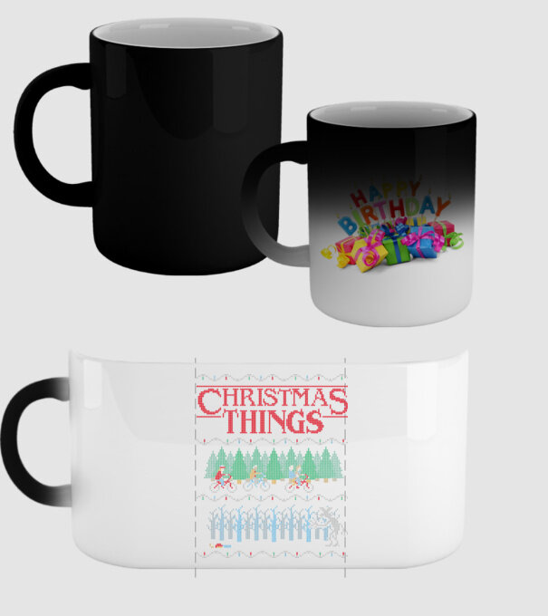 christmas things ugly sweater model negru pe tricou