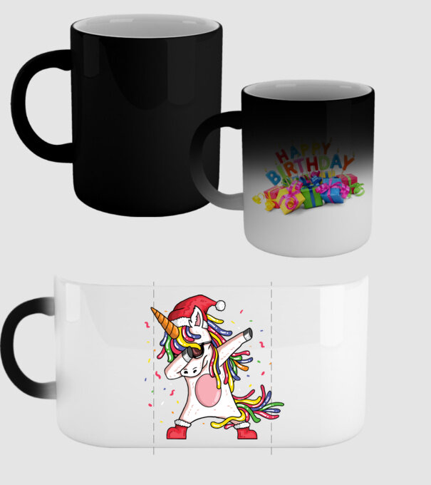 Christmas unicorn dab model negru pe tricou