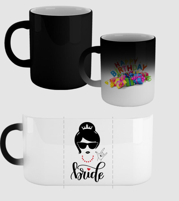 Cool Bride model negru pe tricou