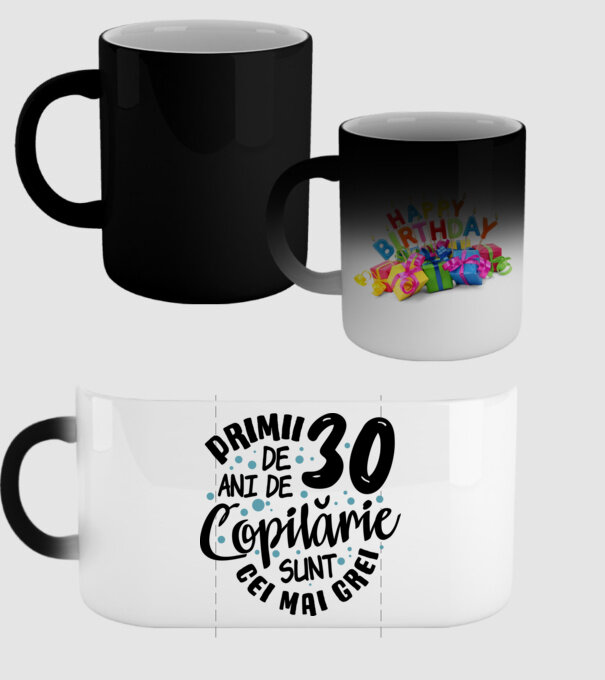 Copilărie 30 de ani model negru pe tricou