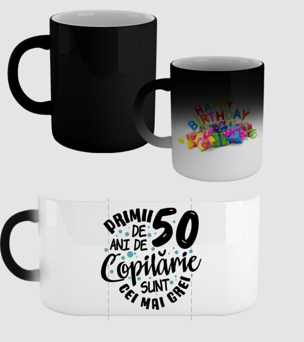 Copilărie 50 de ani model negru pe tricou