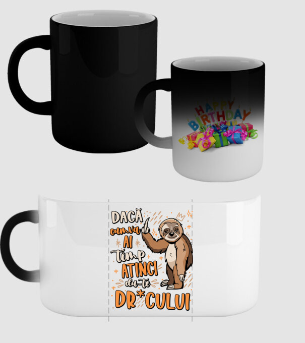 Dacă cumva ai timp, dute dr*cului! model negru pe tricou