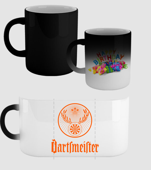 Dartsmeister Dark model negru pe tricou