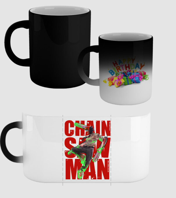 Denji chainsaw man concept model negru pe tricou