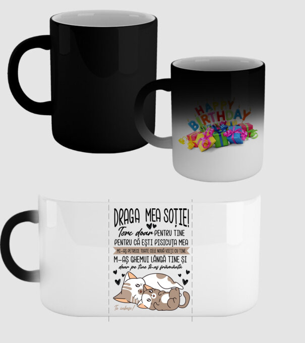 Draga mea soție model negru pe tricou