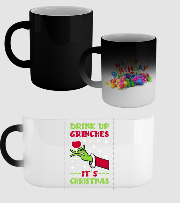Drink up grinches it's christmas model negru pe tricou