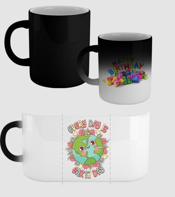Every day is earth day cute model negru pe tricou
