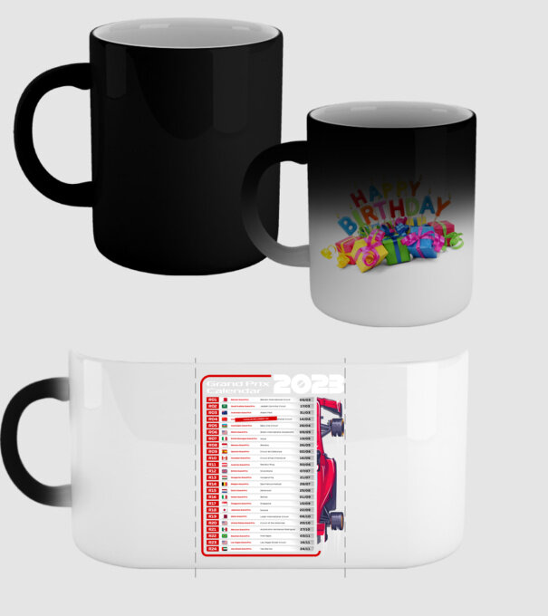F1 Calendar TBA model negru pe tricou