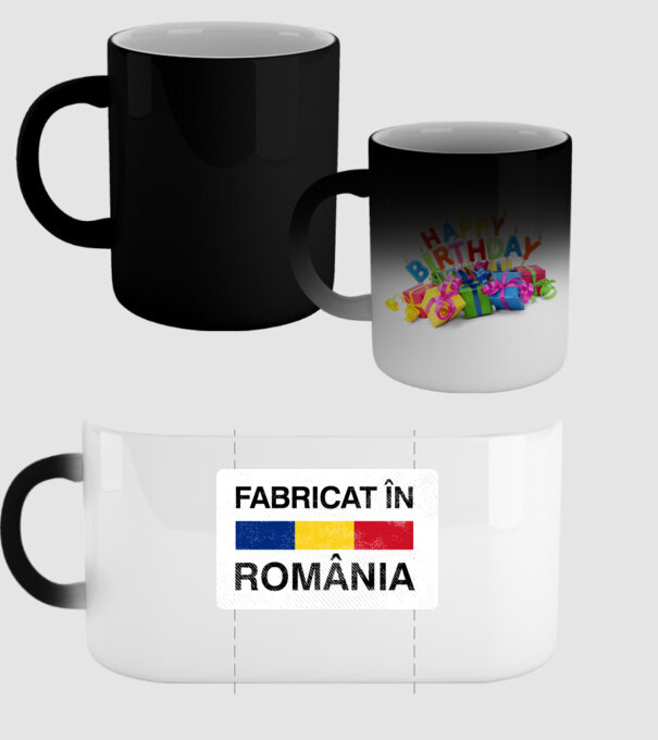 Fabricat în România model negru pe tricou