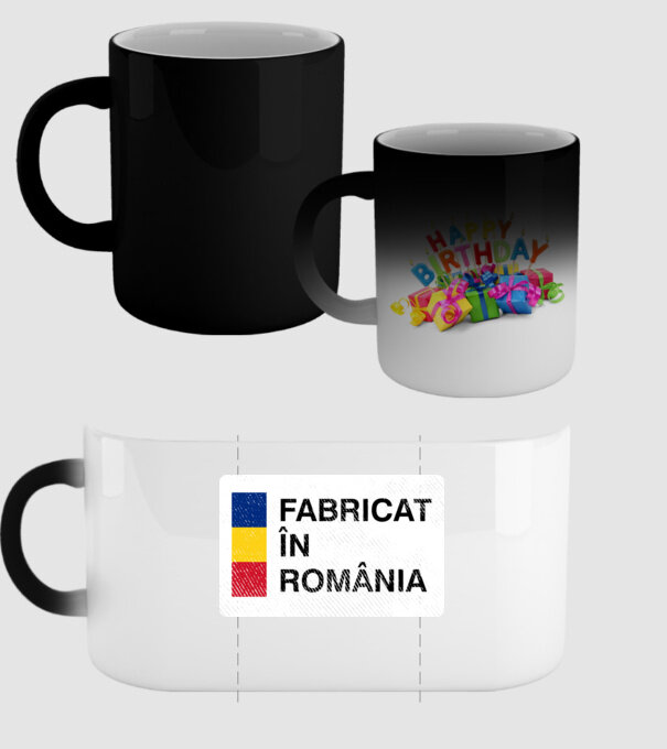 Fabricat în România model negru pe tricou