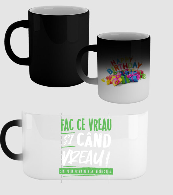 Fac ce vreau și când vreau! model negru pe tricou