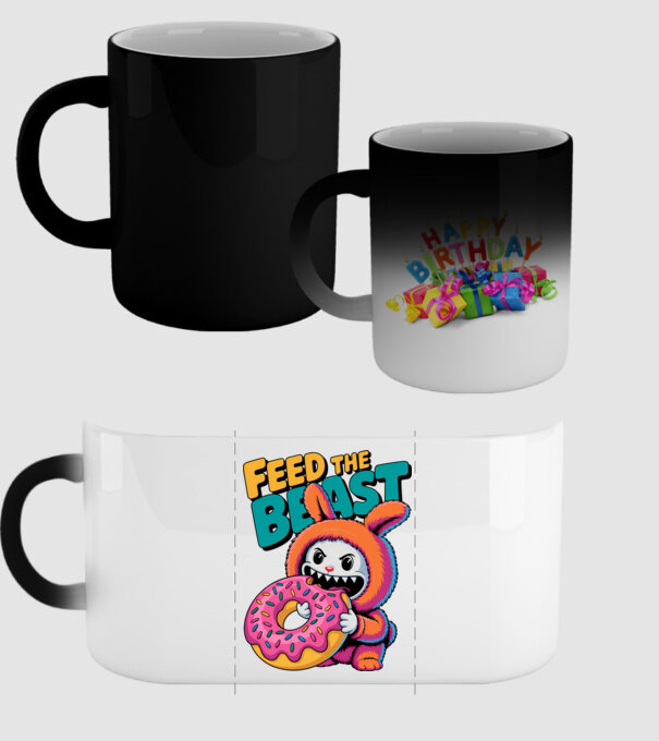 Feed the beast model negru pe tricou
