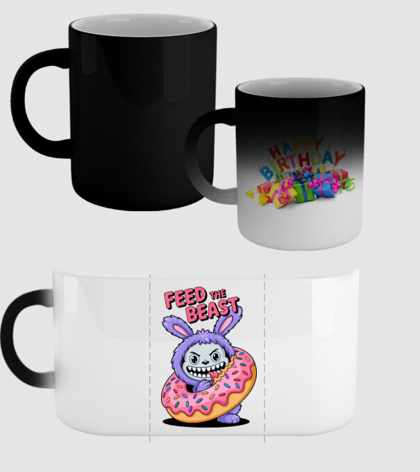 Feed the beast model negru pe tricou
