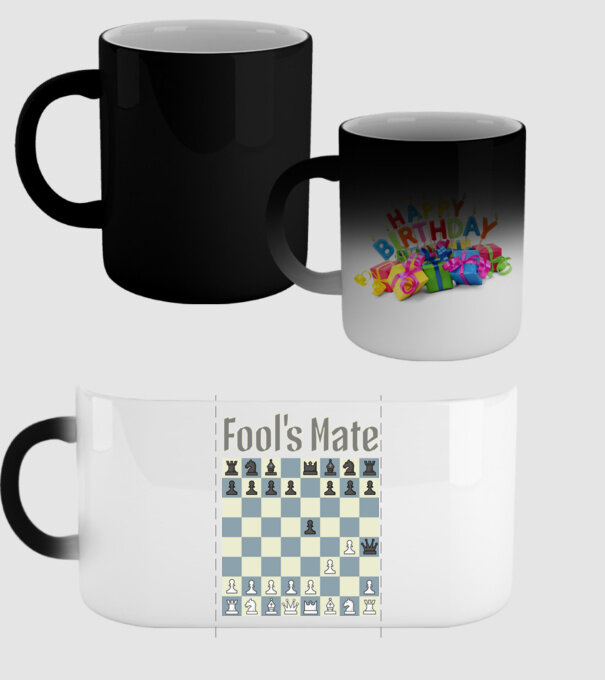 fool's mate model negru pe tricou