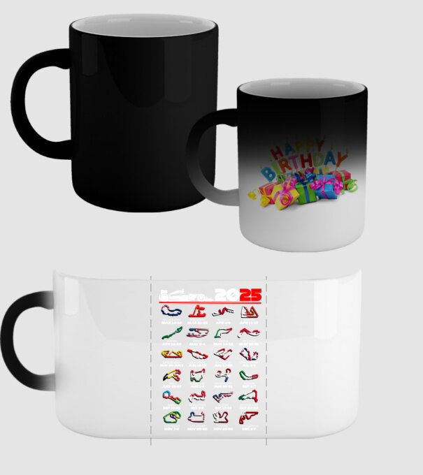 F1 calendar 2025 Negru model negru pe tricou