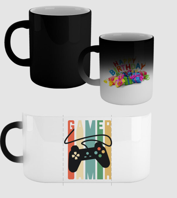 Gamer Controller model negru pe tricou
