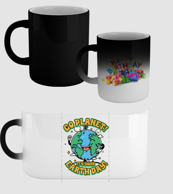 Go planet model negru pe tricou