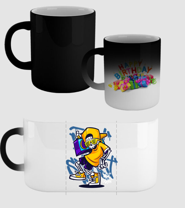 Graffiti model negru pe tricou