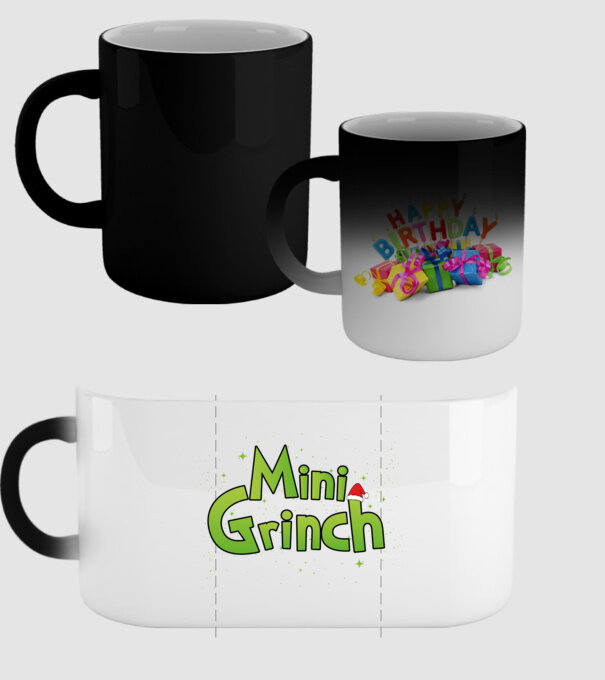 Grinch Family Mini Grinch model negru pe tricou