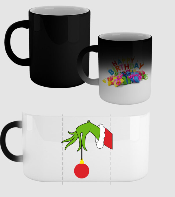 Grinch hand model negru pe tricou