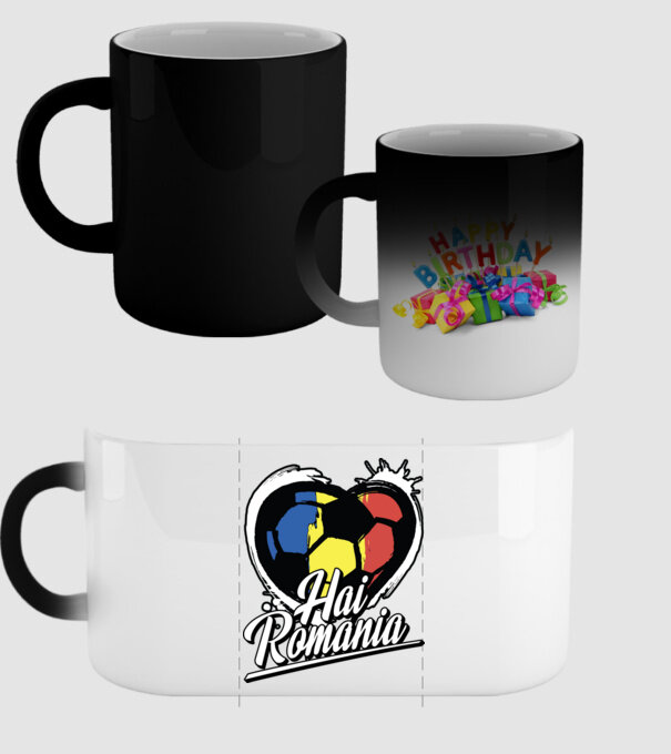 Hai romania heart model negru pe tricou