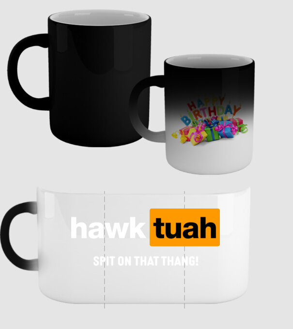 hawk tuah pornhub mix model negru pe tricou