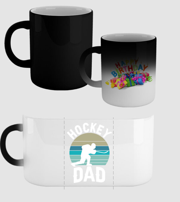 Hockey dad model negru pe tricou